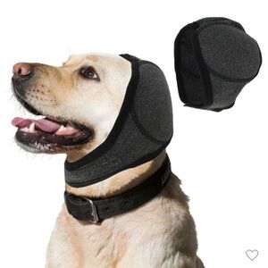 Calming Gray Dog Ear Wrap for Noise Reduction